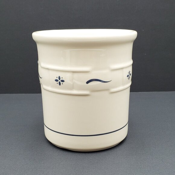 Longaberger Woven Traditions Classic Blue Utensil Crock Utensil Holder - Picture 3 of 8